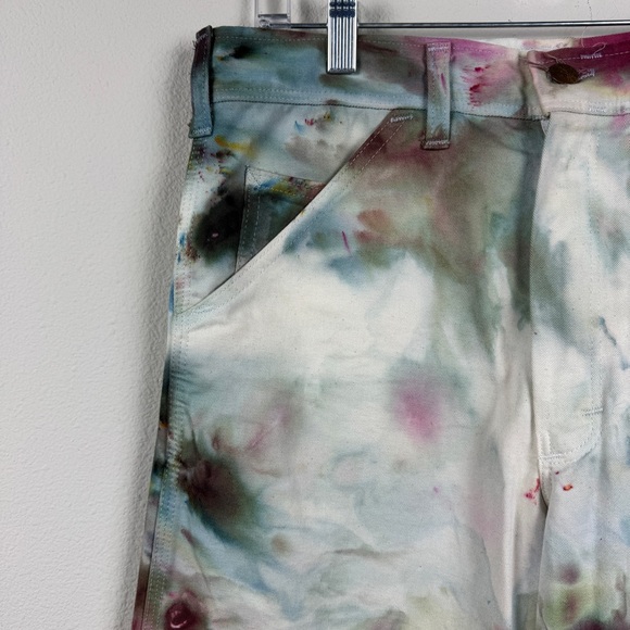 Free People Multicolor Floral Tie-Dye Cargo Pants - Picture 6 of 8